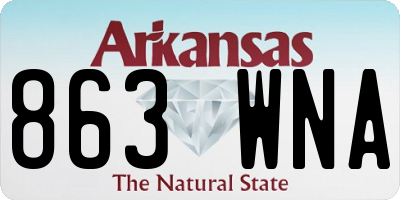 AR license plate 863WNA