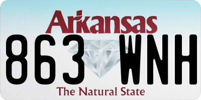 AR license plate 863WNH