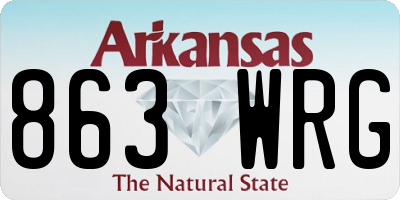 AR license plate 863WRG
