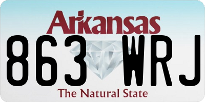 AR license plate 863WRJ