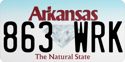 AR license plate 863WRK