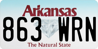 AR license plate 863WRN