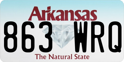 AR license plate 863WRQ