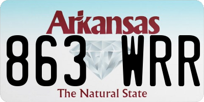 AR license plate 863WRR