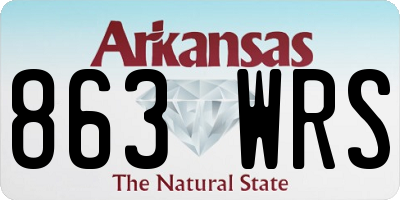 AR license plate 863WRS