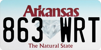 AR license plate 863WRT