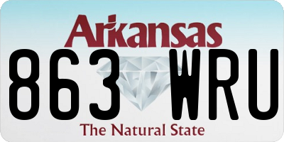 AR license plate 863WRU