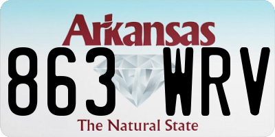 AR license plate 863WRV