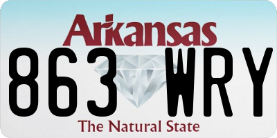 AR license plate 863WRY
