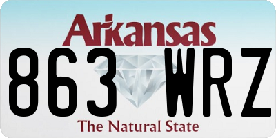 AR license plate 863WRZ