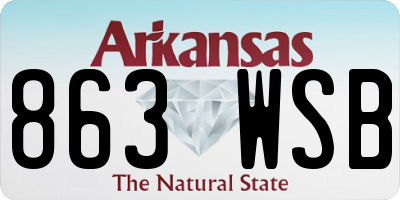 AR license plate 863WSB