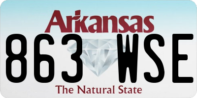 AR license plate 863WSE