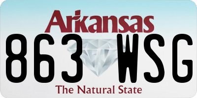 AR license plate 863WSG