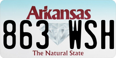AR license plate 863WSH