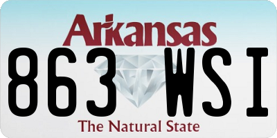 AR license plate 863WSI