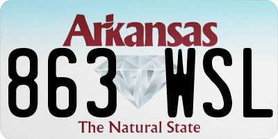AR license plate 863WSL