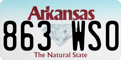 AR license plate 863WSO