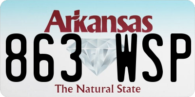 AR license plate 863WSP