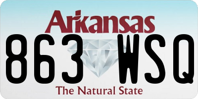 AR license plate 863WSQ