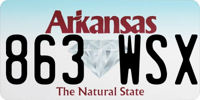AR license plate 863WSX