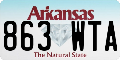 AR license plate 863WTA