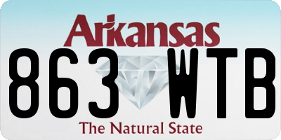 AR license plate 863WTB