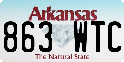 AR license plate 863WTC