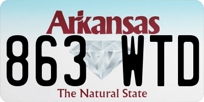 AR license plate 863WTD