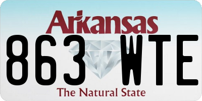 AR license plate 863WTE