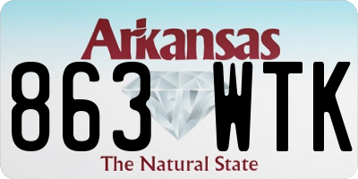 AR license plate 863WTK