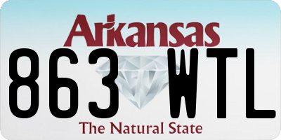 AR license plate 863WTL