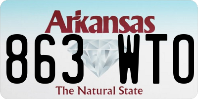 AR license plate 863WTO