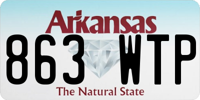 AR license plate 863WTP