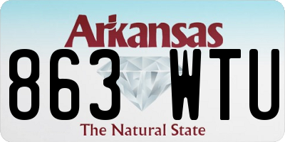 AR license plate 863WTU