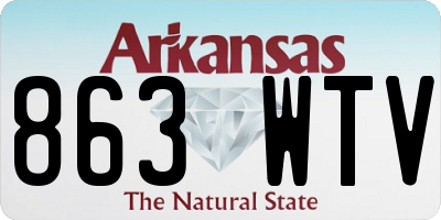 AR license plate 863WTV