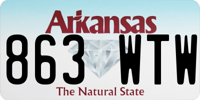 AR license plate 863WTW