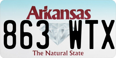 AR license plate 863WTX