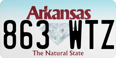 AR license plate 863WTZ