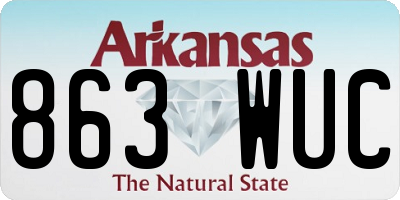 AR license plate 863WUC