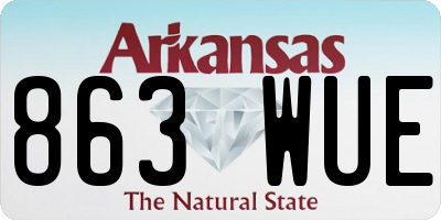 AR license plate 863WUE