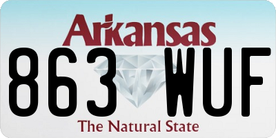 AR license plate 863WUF