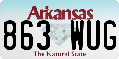 AR license plate 863WUG