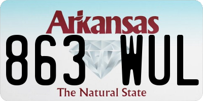 AR license plate 863WUL