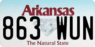 AR license plate 863WUN