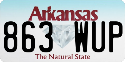 AR license plate 863WUP
