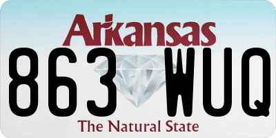 AR license plate 863WUQ