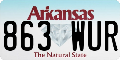 AR license plate 863WUR