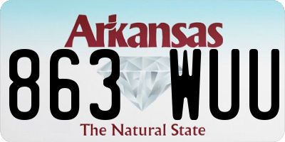 AR license plate 863WUU