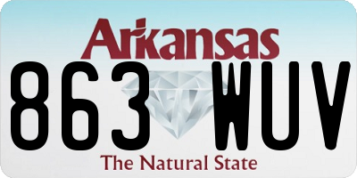 AR license plate 863WUV