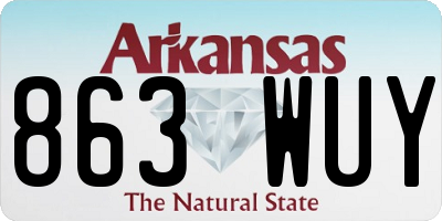 AR license plate 863WUY